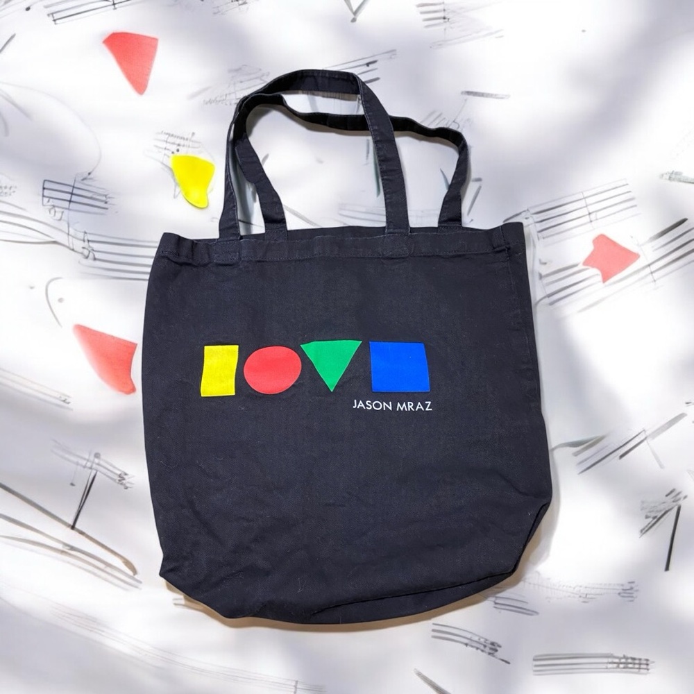 Jason Mraz Love Is A Four Letter Word Tour Canvas Tote Bag Black